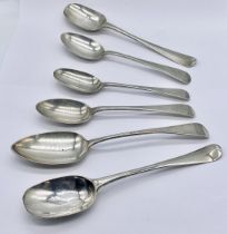 A collection of hallmarked silver spoons, total weight 299g