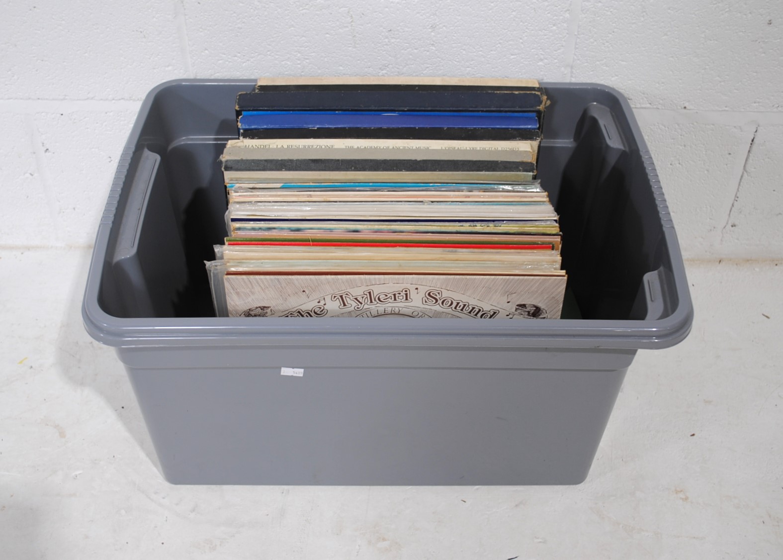 A quantity of 12" vinyl records consisting of mostly classical, including Handel, Bach etc.