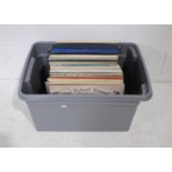 A quantity of 12" vinyl records consisting of mostly classical, including Handel, Bach etc.