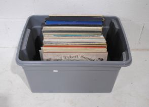 A quantity of 12" vinyl records consisting of mostly classical, including Handel, Bach etc.