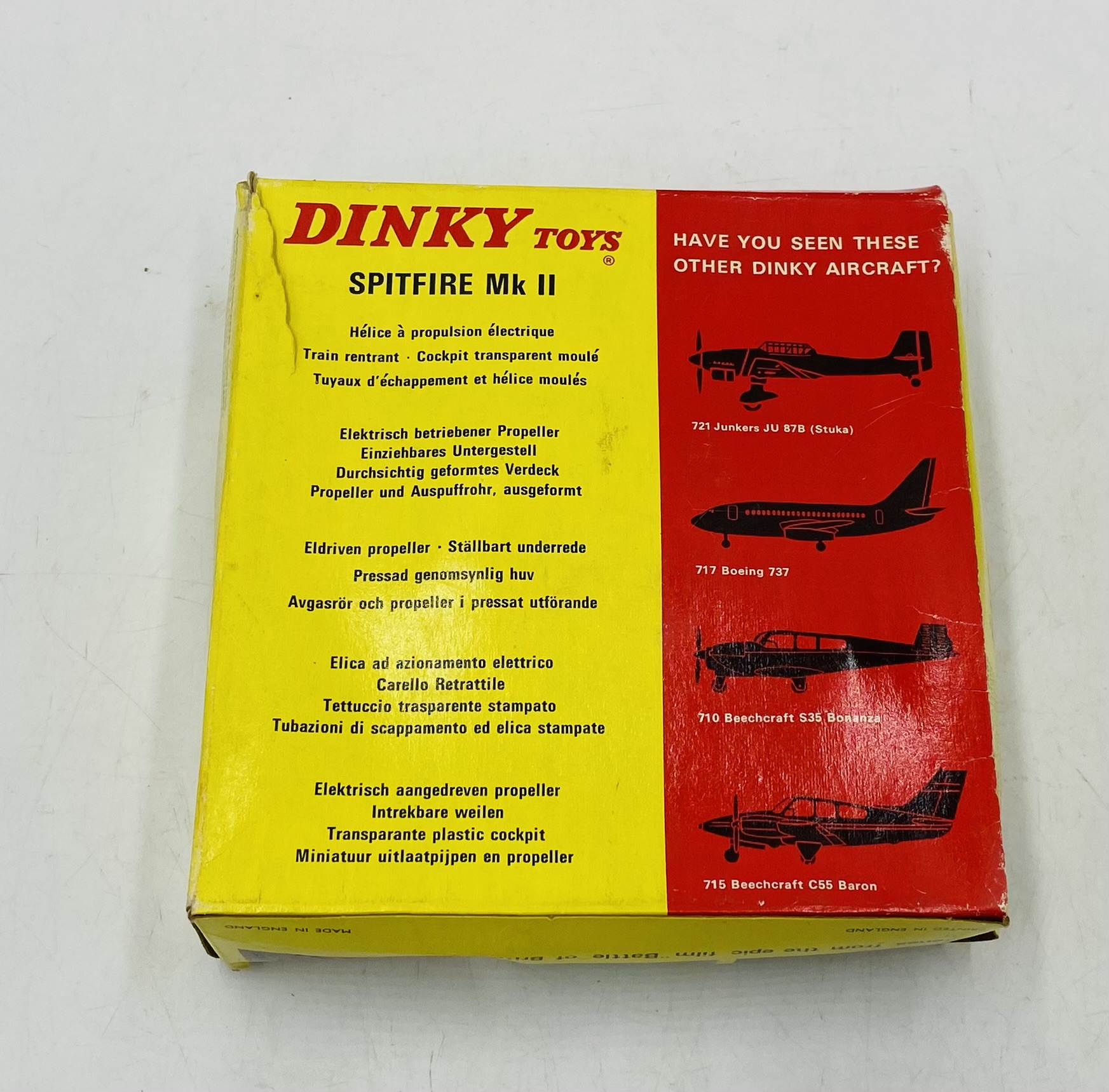 A vintage boxed Dinky Toys "Battle of Britain" Spitfire Mk II die-cast model (No 719) - Image 7 of 7