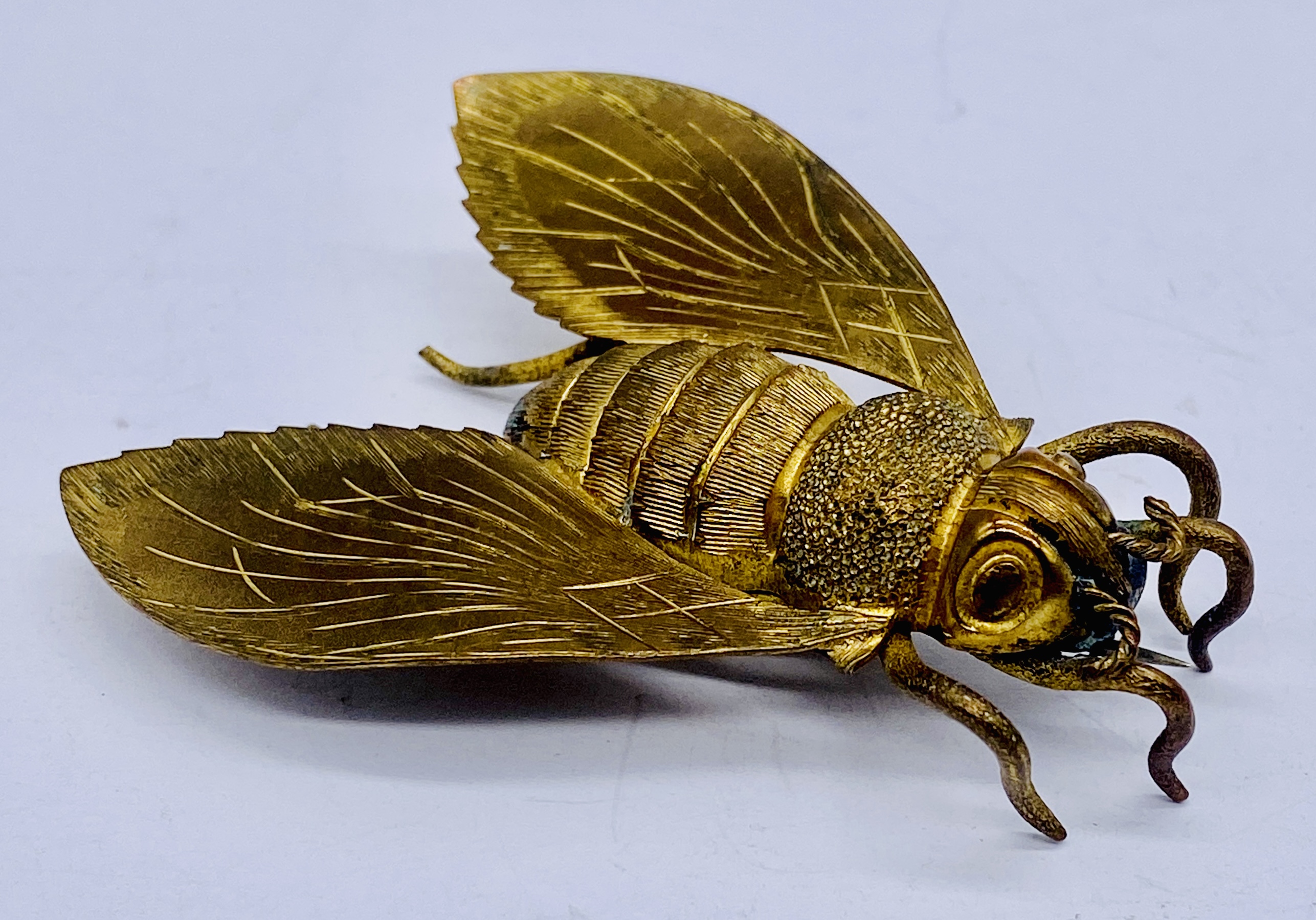 Five vintage insect brooches including a 925 silver bee brooch - Image 2 of 6