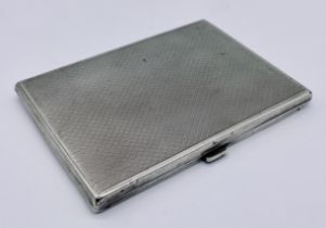 A hallmarked silver cigarette case, weight 170g