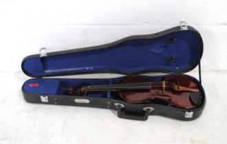A 3/4 size violin, with Skylark Brand hard case - length of violin 56cm