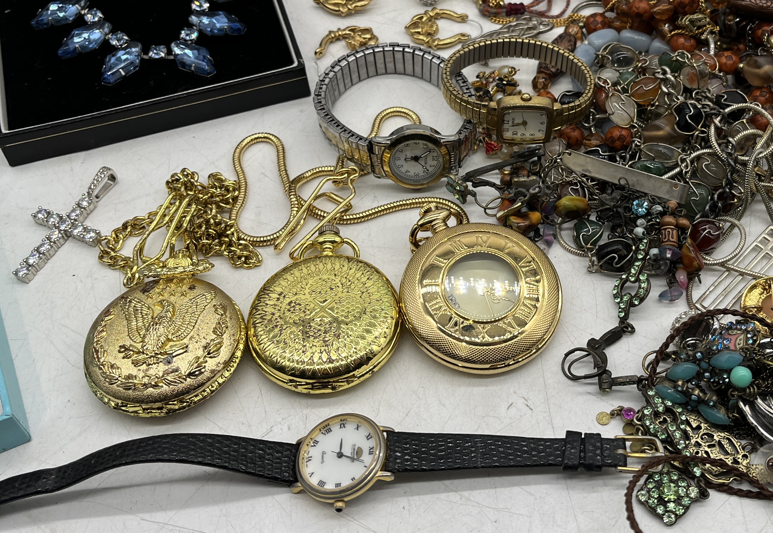 A collection of various costume jewellery, pocket watches etc. - Image 3 of 4