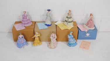 A collection of nine Wedgwood limited edition Spink figures, including four boxed