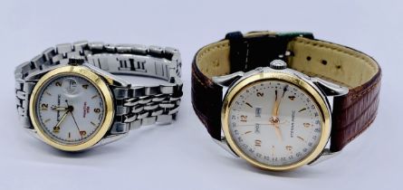 Two Eterna-matic wristwatches- Les Historiques 1948 and Kontiki 1958