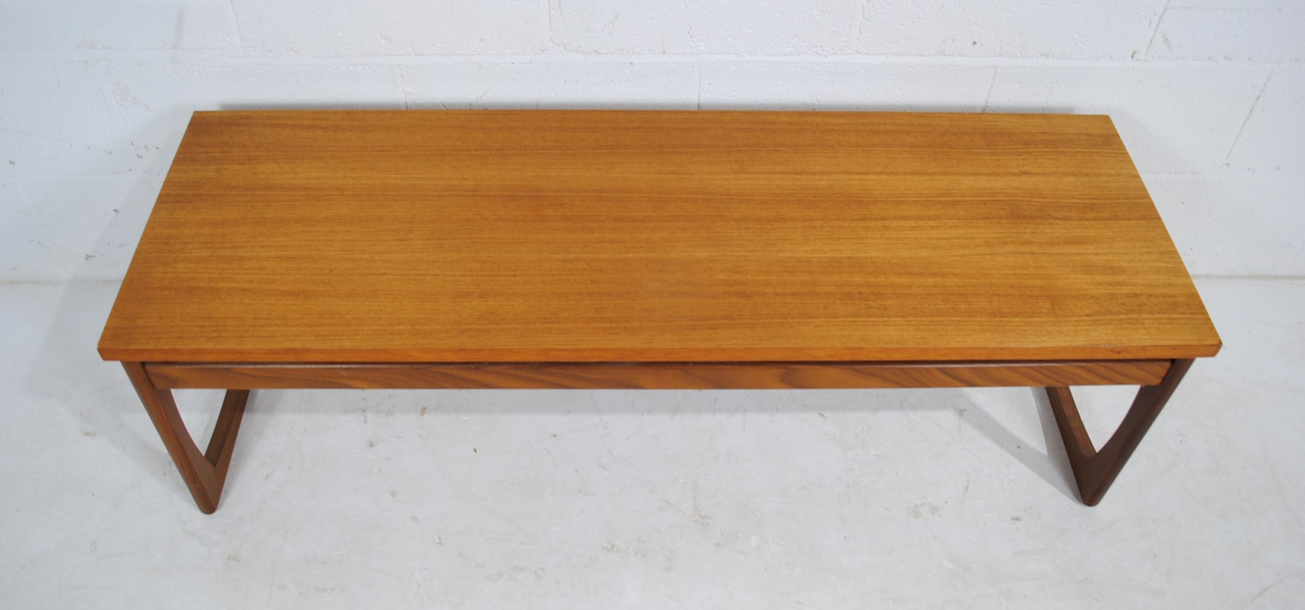 A G Plan rectangular coffee table, marked to underside - length 137.5cm, depth 46cm, height 42cm - Image 2 of 5