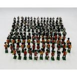 A collection of Britains Ltd plastic toy figurines related to military marching bands including