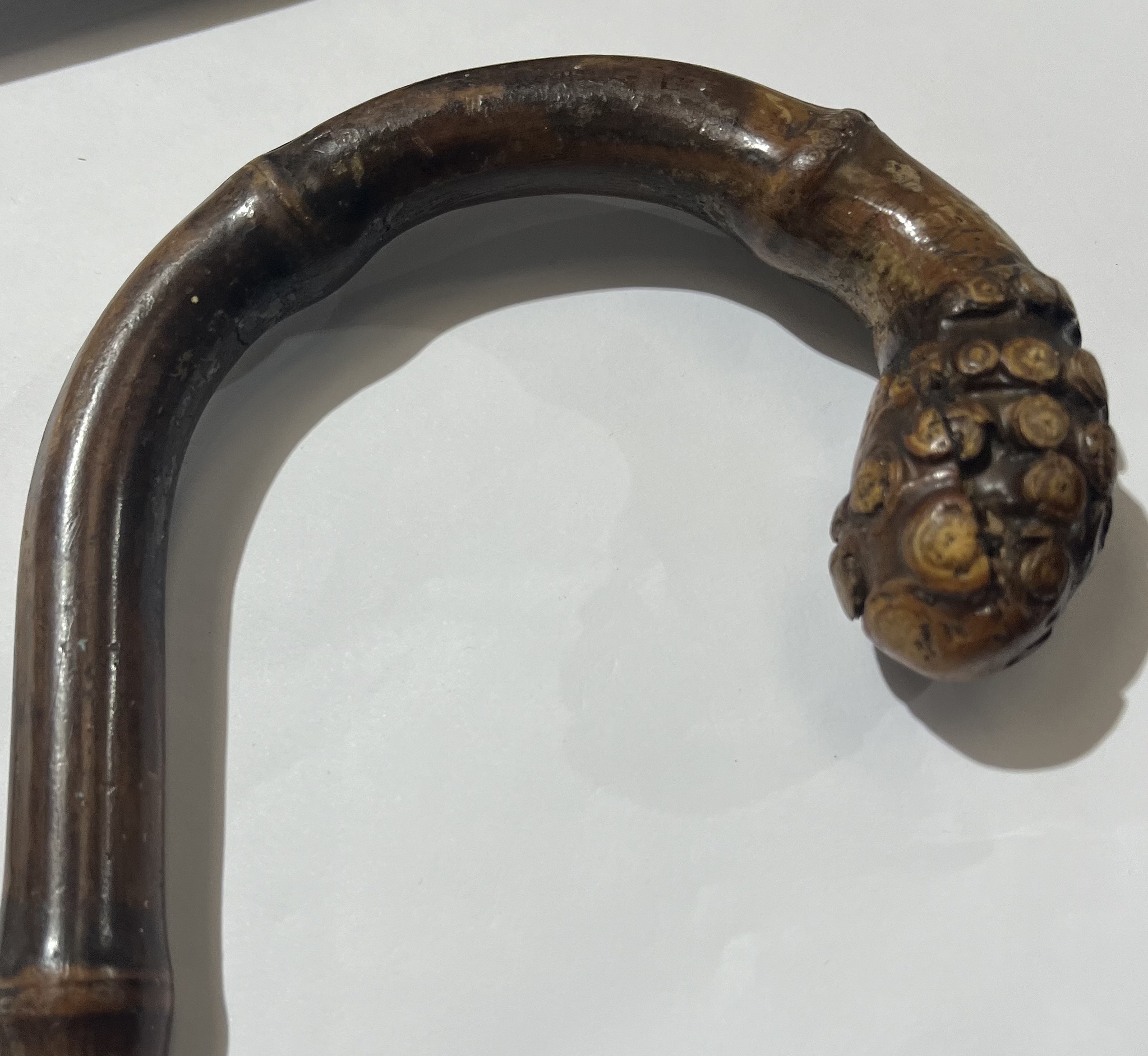 A walking stick with a silver plated handle in the form of a horses leg plus one other. - Bild 2 aus 5