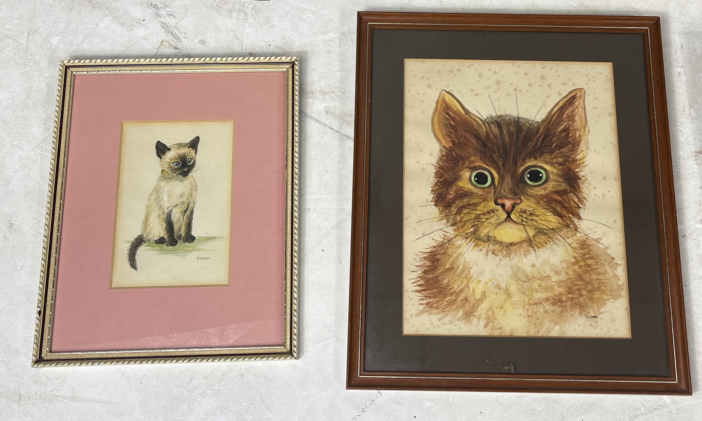 A large collection of pictures on the subject of cats including Louis Wain Oleograph print "Cats - Image 2 of 6