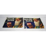 Two vintage 'Sailor Slice' advertising posters - 75cm x 99cm