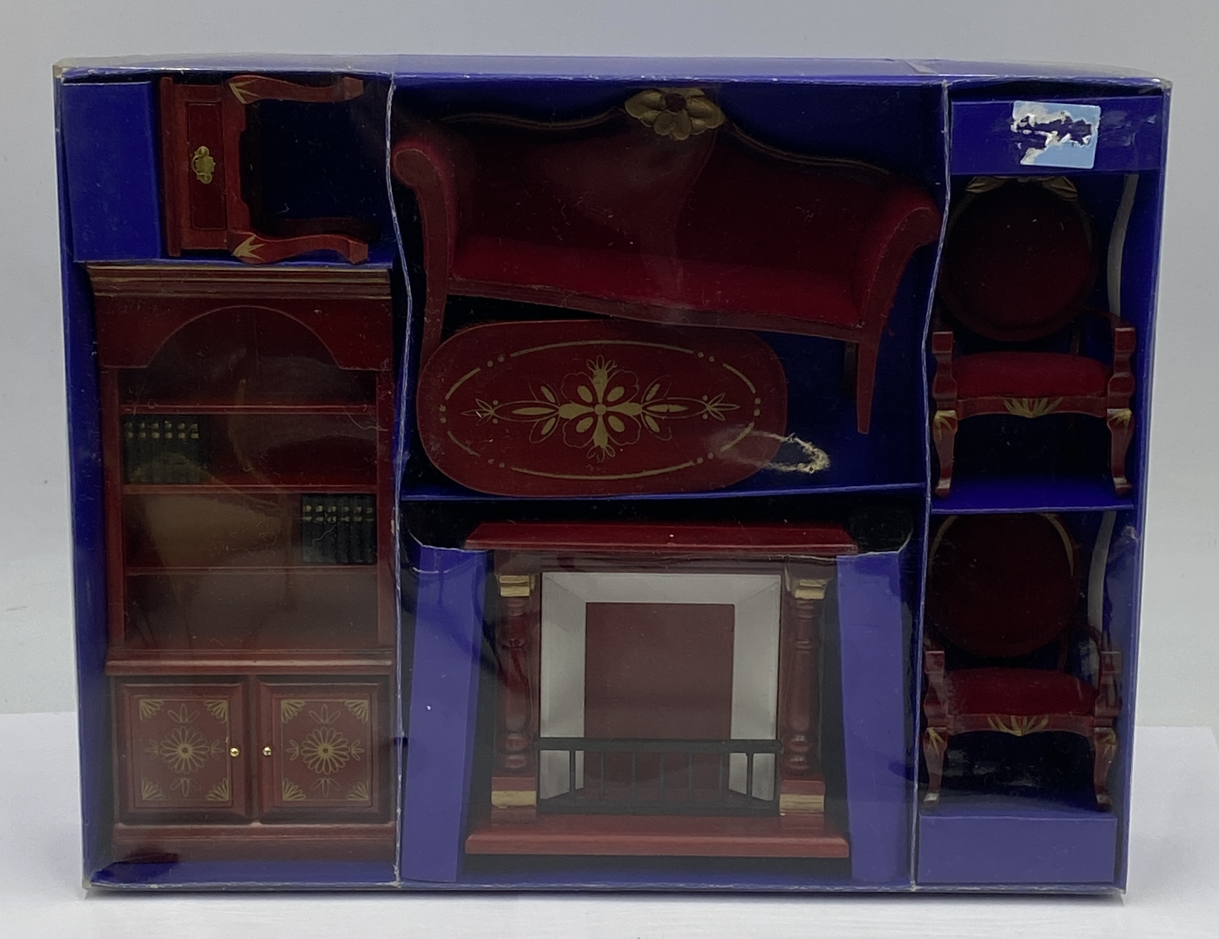 A collection of dolls house furniture (mainly mahogany style) including grandfather clock, dining - Image 7 of 8