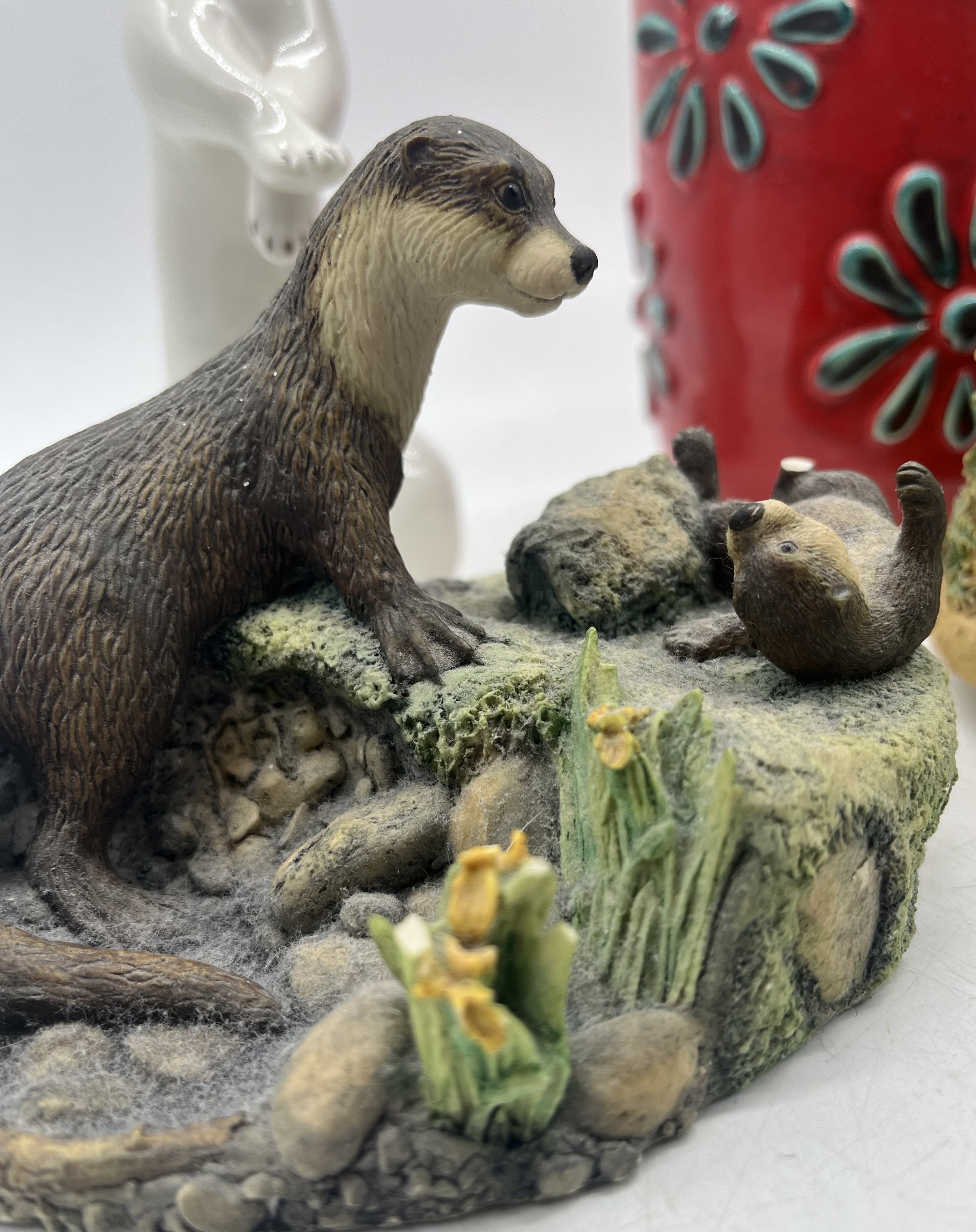 An assortment of animal figurines including two vintage Russian (U.S.S.R), three Border Fine Arts ( - Image 6 of 10