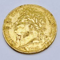 A George III full sovereign dated 1821