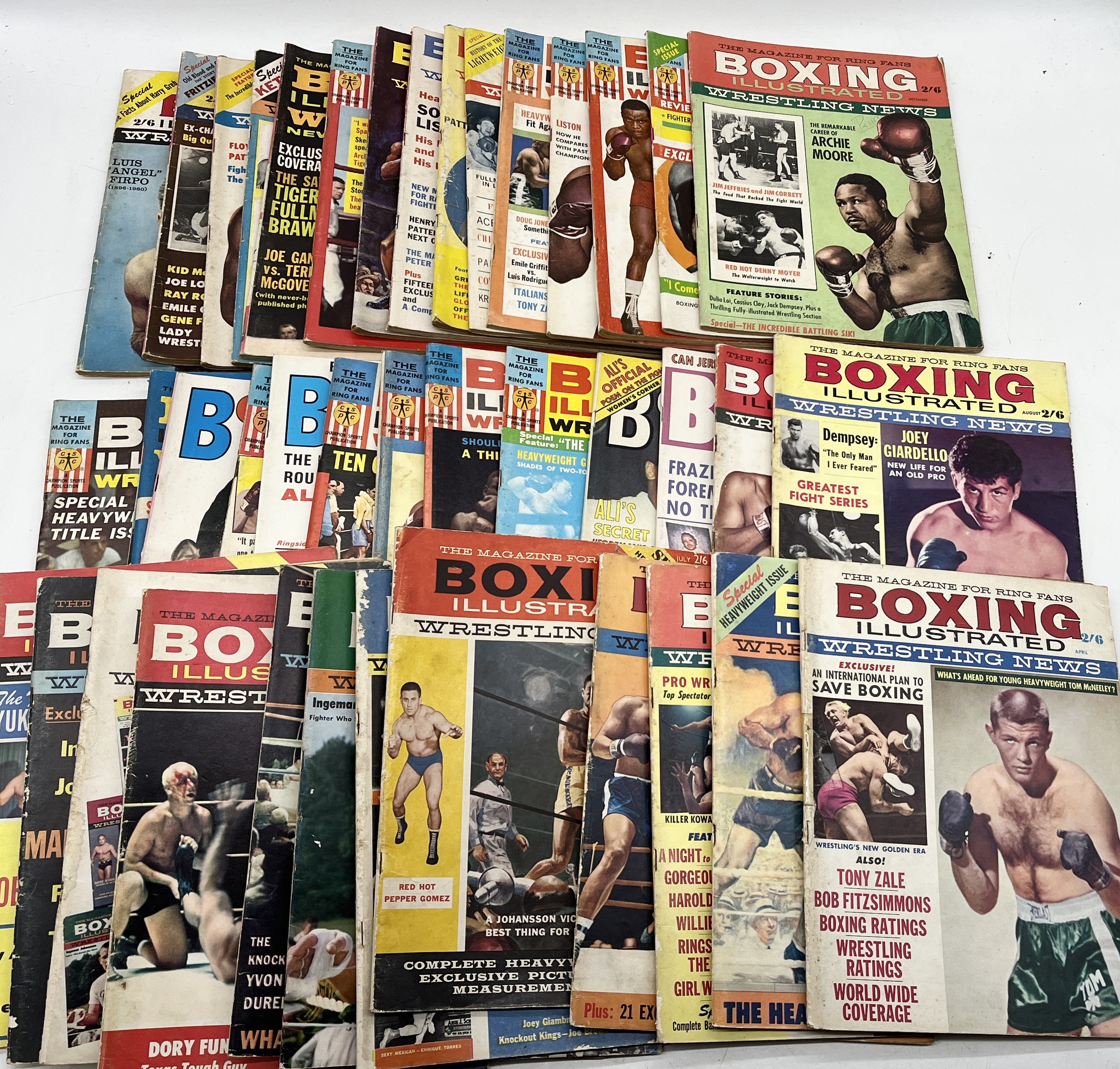 A large collection of 60's and early 70's Boxing Illustrated magazines