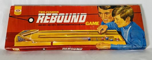A vintage boxed Ideal Two-Cushion Rebound game