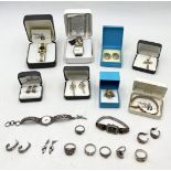 A collection of Native American jewellery by Black Hills Gold, Southwestern jewellery etc.