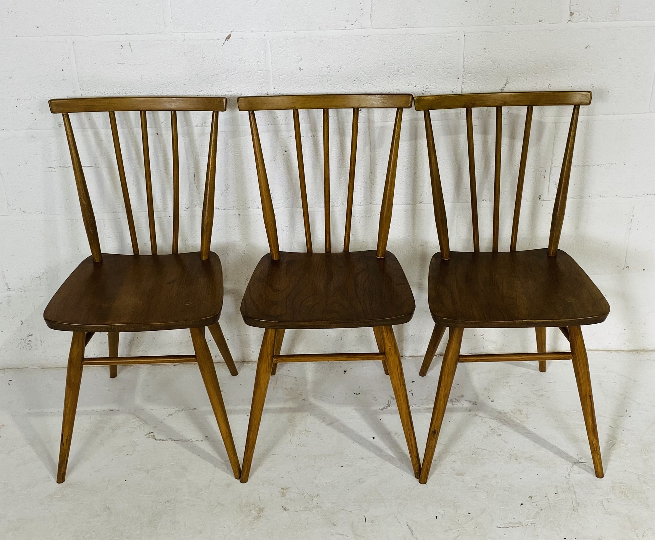 Three vintage Ercol chairs