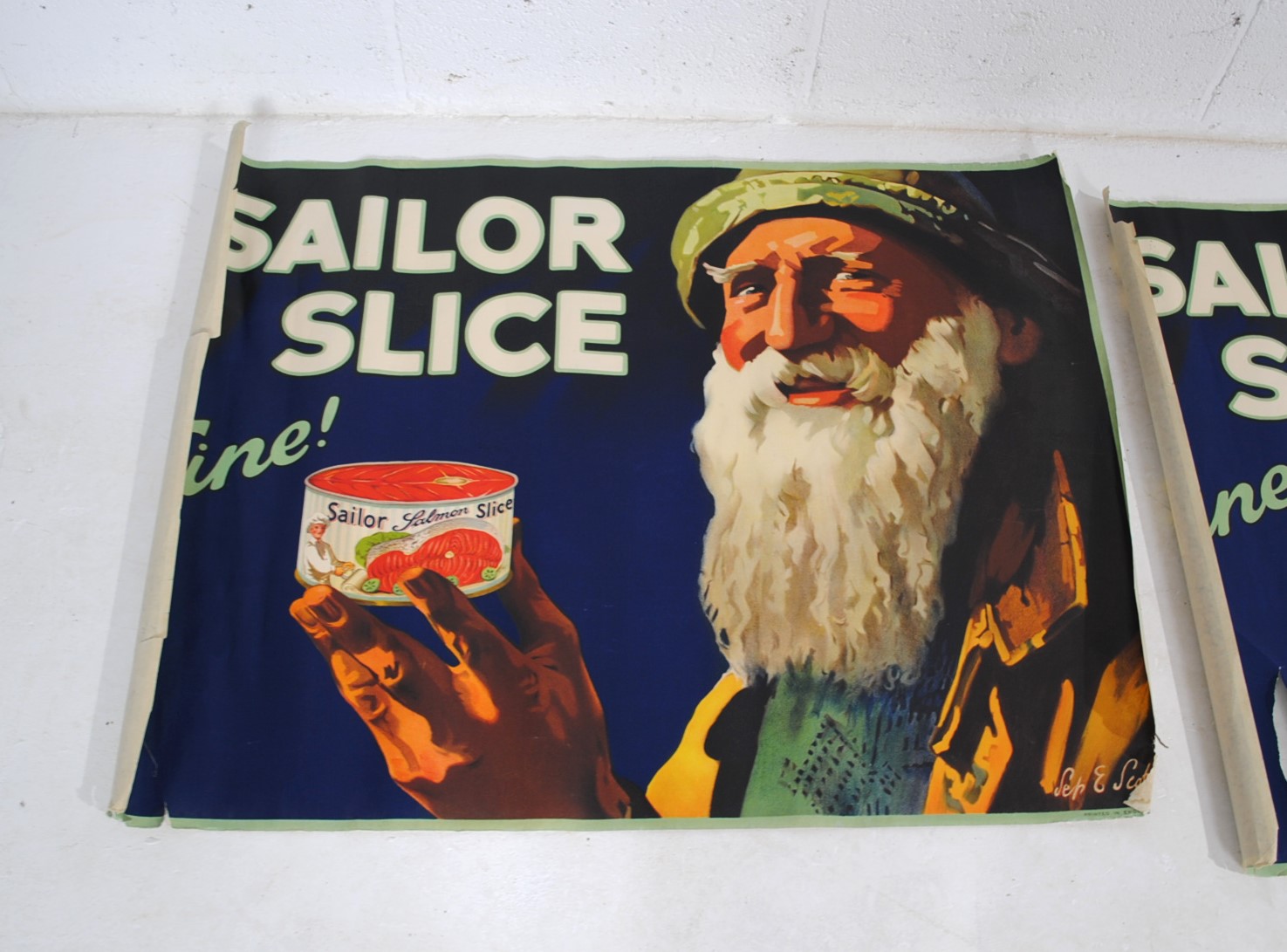 Two vintage 'Sailor Slice' advertising posters - 75cm x 99cm - Image 2 of 3