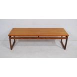 A G Plan rectangular coffee table, marked to underside - length 137.5cm, depth 46cm, height 42cm