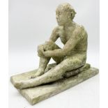 A small weathered sculptural study of a gentleman, height 25.5cm