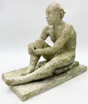 A small weathered sculptural study of a gentleman, height 25.5cm