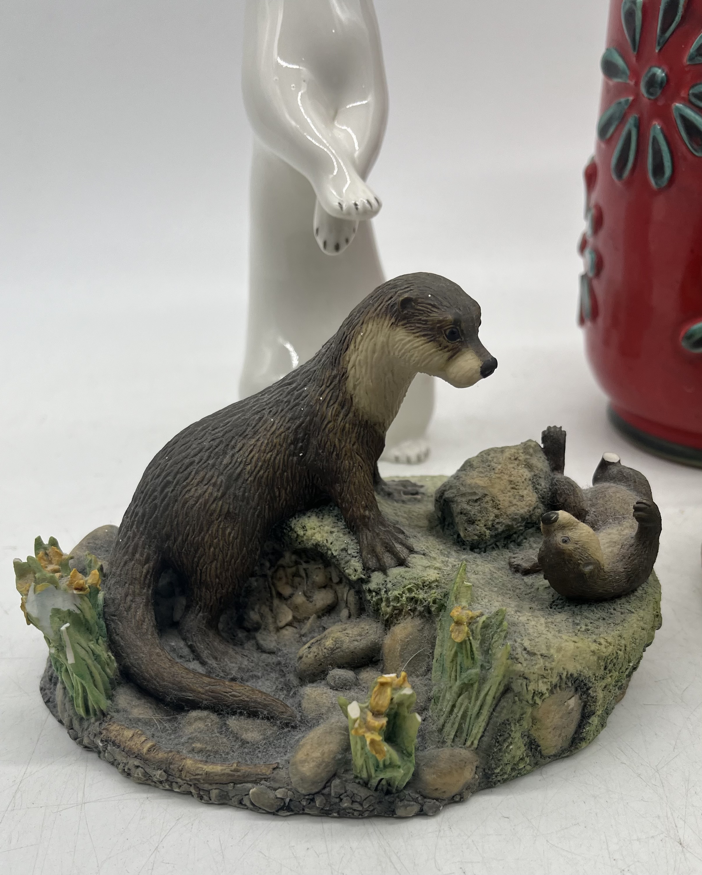 An assortment of animal figurines including two vintage Russian (U.S.S.R), three Border Fine Arts ( - Image 4 of 10