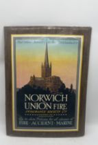 A mounted Norwich Union Fire Insurance Society Ltd picture 45cm x 60cm