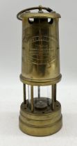 A brass mining lamp named to the British Coal Mining Company Wales for Aberaman Colliery