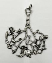 An .800 silver Cimaruta pendant made in Italy by Fratelli Coppini - 7.5cm length