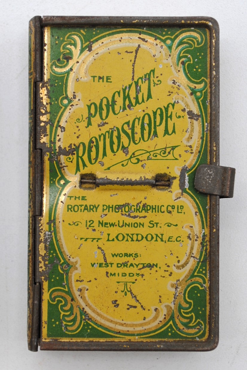 An early 20th Century tin pocket Rotoscope, with stereoscopic photographs, along with a boxed - Image 3 of 4