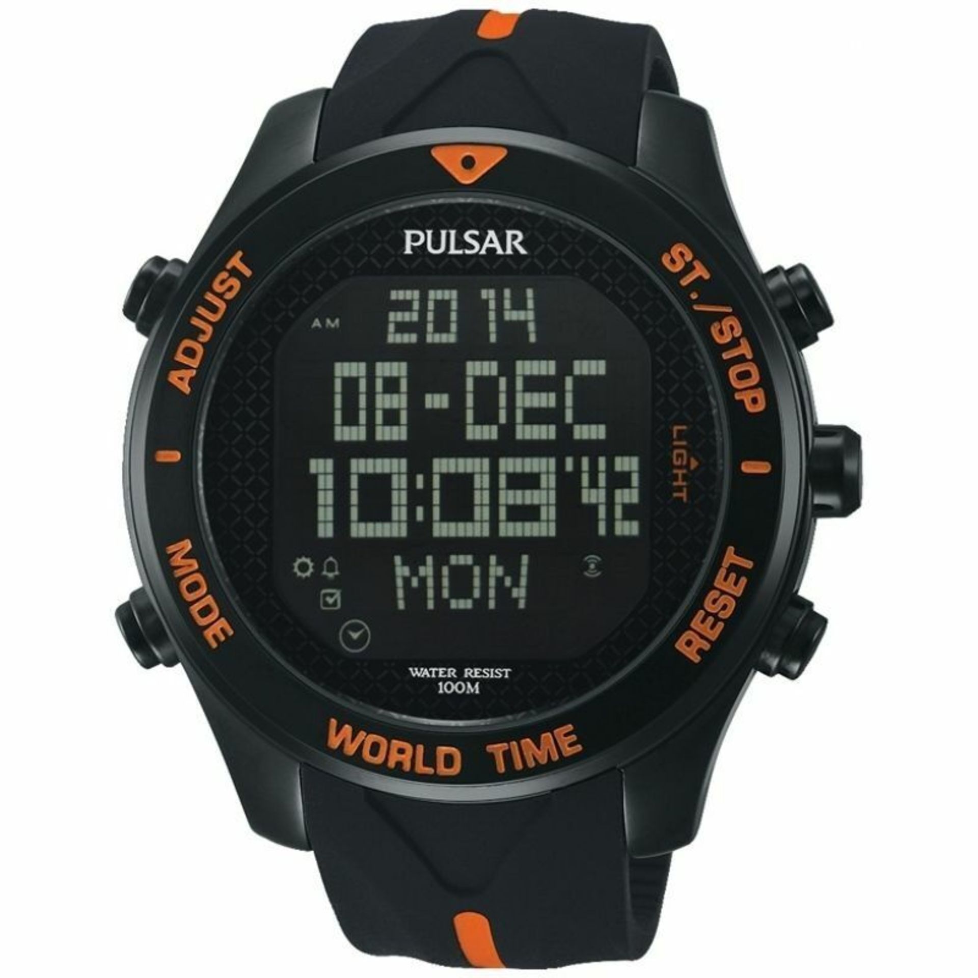 Pulsar Gents Digital Rubber Strap Multi-Function Sports Watch PQ2037 - Image 3 of 3