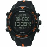 Pulsar Gents Digital Rubber Strap Multi-Function Sports Watch PQ2037