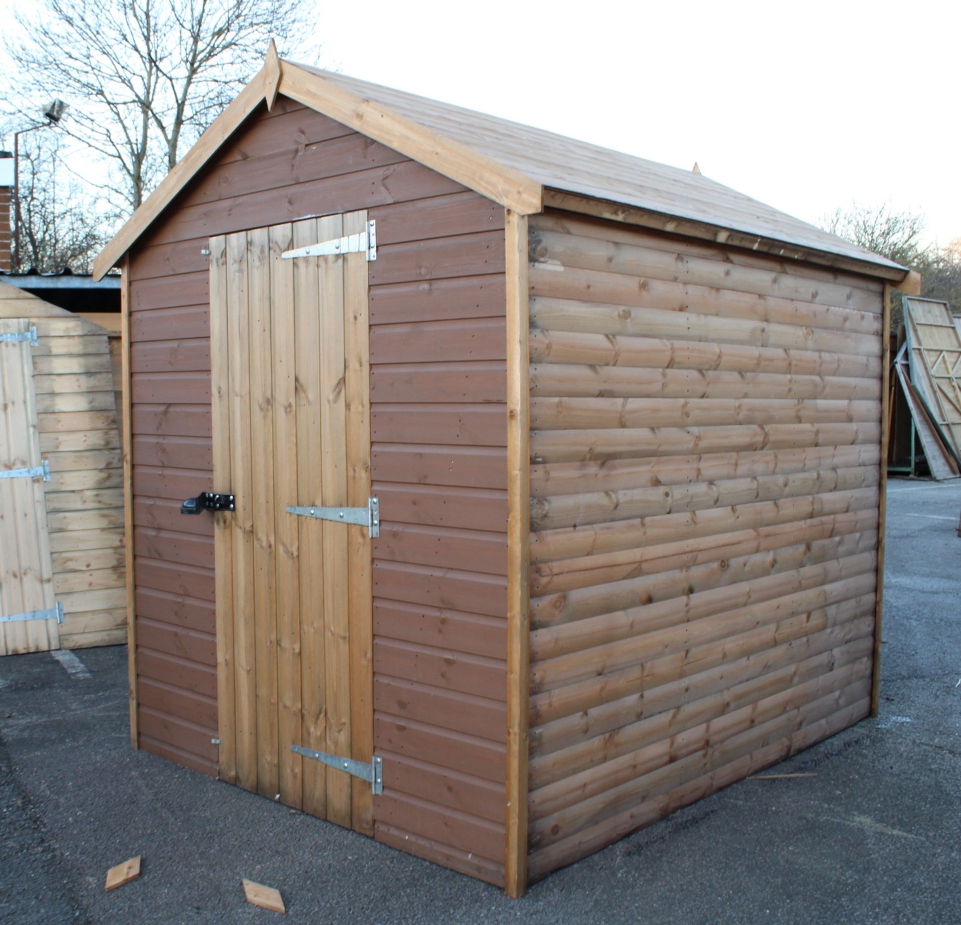 8x6 Superior apex shed with security door, Standard 16mm Nominal Cladding - Image 3 of 4