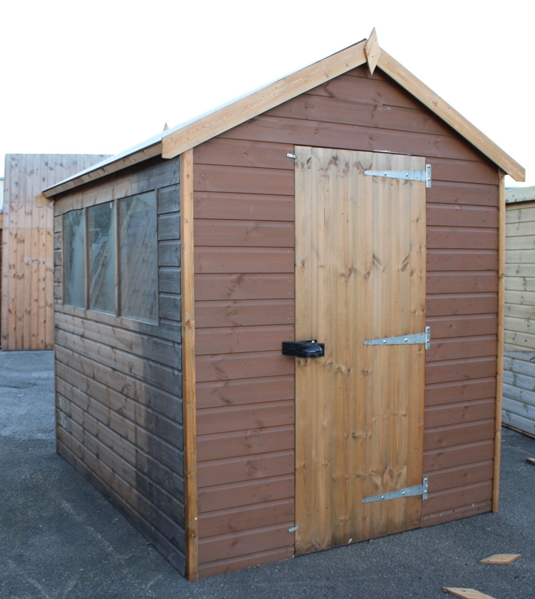 8x6 Superior apex shed with security door, Standard 16mm Nominal Cladding - Image 2 of 4