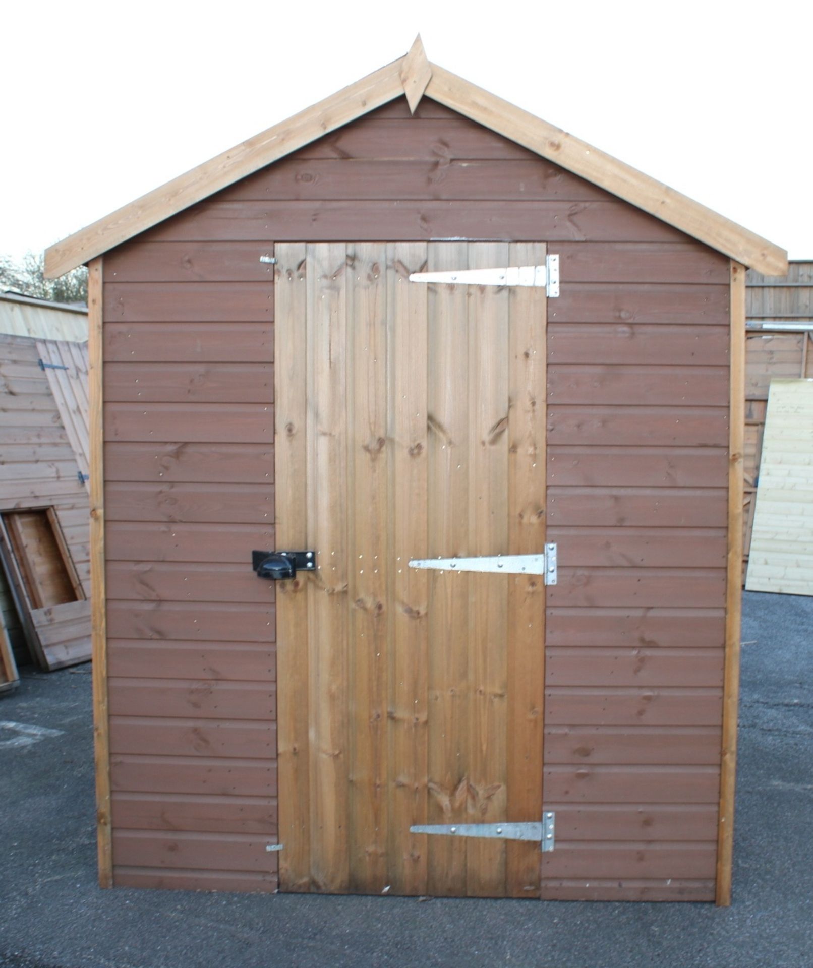 8x6 Superior apex shed with security door, Standard 16mm Nominal Cladding