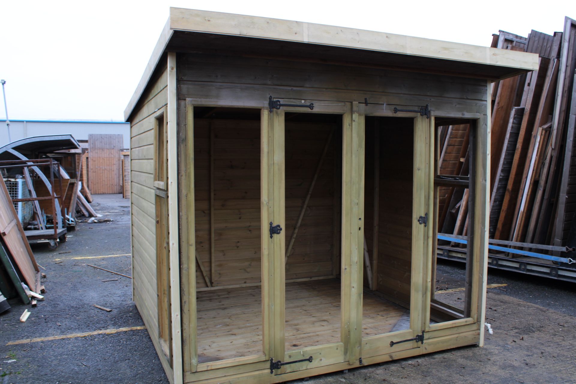 Summer Building 8x8 Ex-display Pressure Treated pent summerhouse building - Image 2 of 8