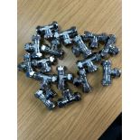 Plumbing 15mm chrome tees 16 pieces