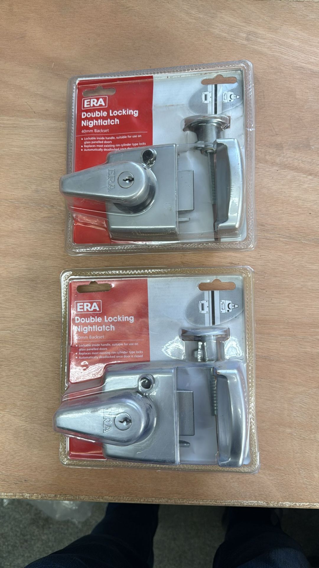 double locking night latch x 2