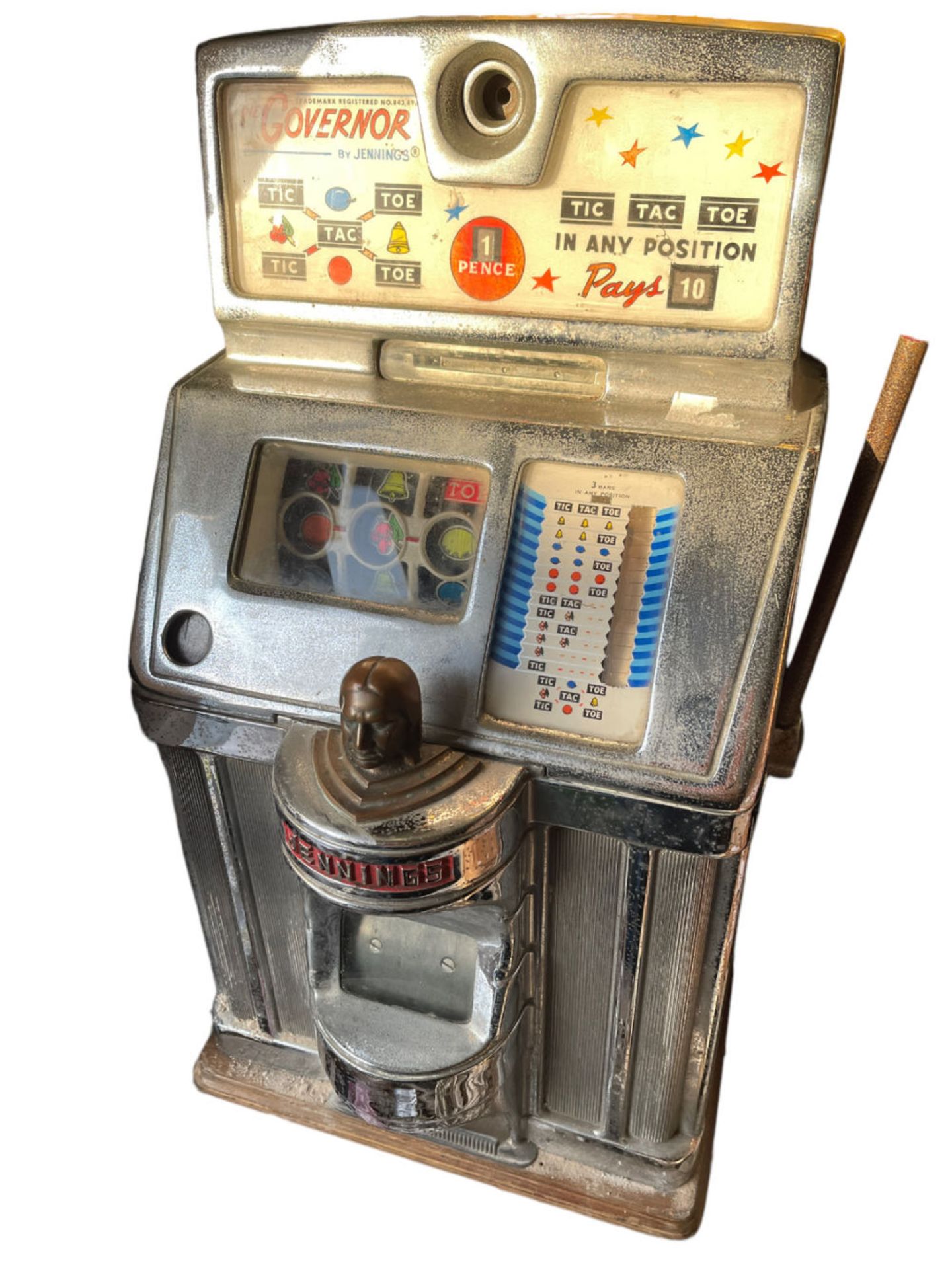 one-armed bandit Jennings gamming machine fully working order club machine with jackpot. - Image 3 of 4