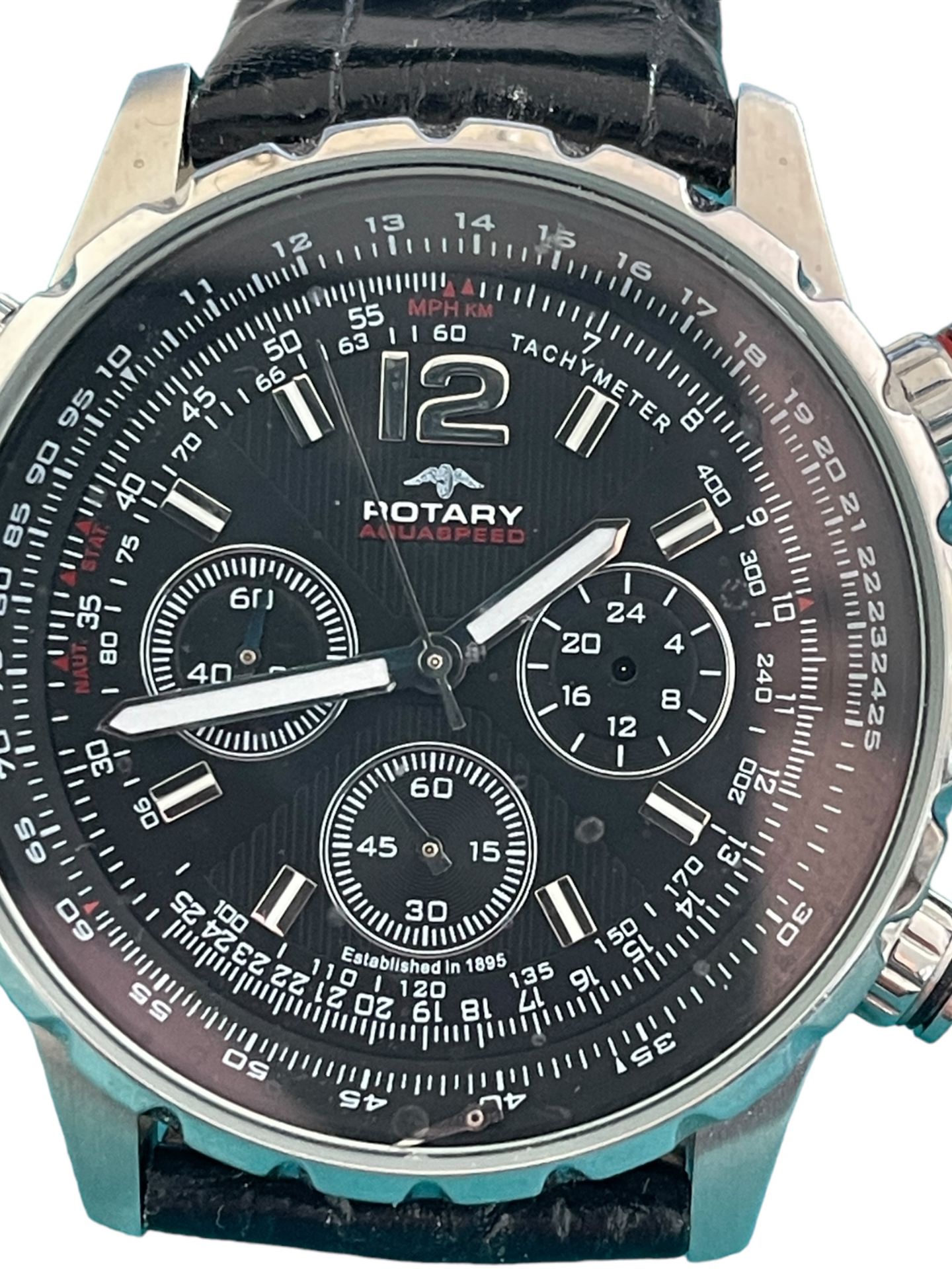 Rotary men chronograph watch working demo - Image 3 of 5