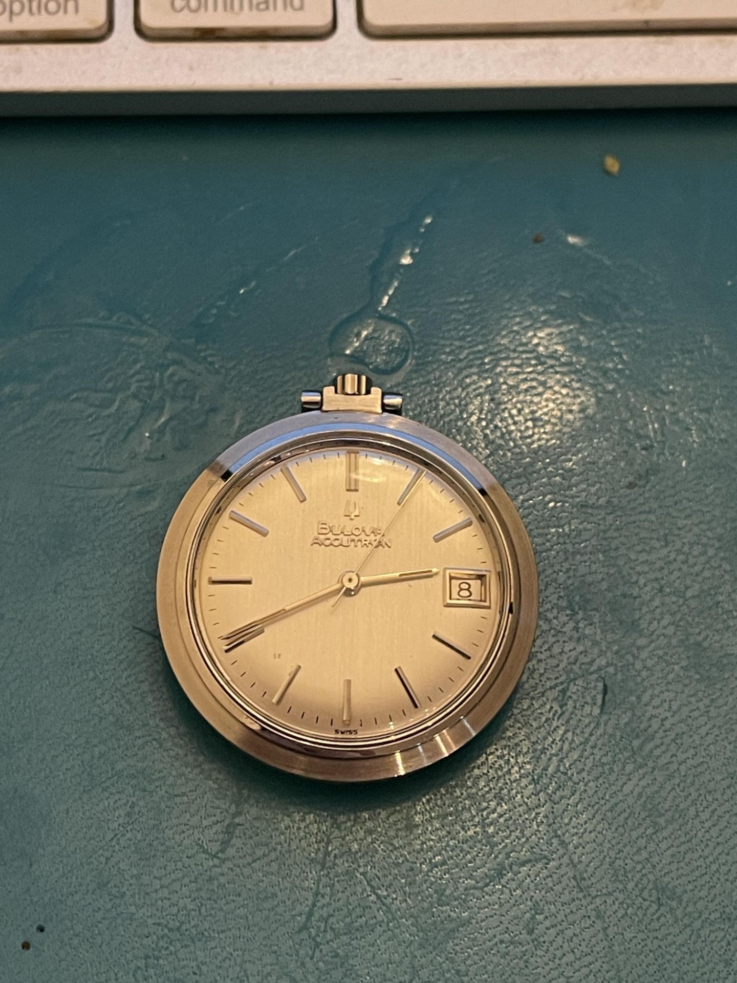 Bulova rare Accrutron men's pocket watch stainless steel - Image 3 of 8