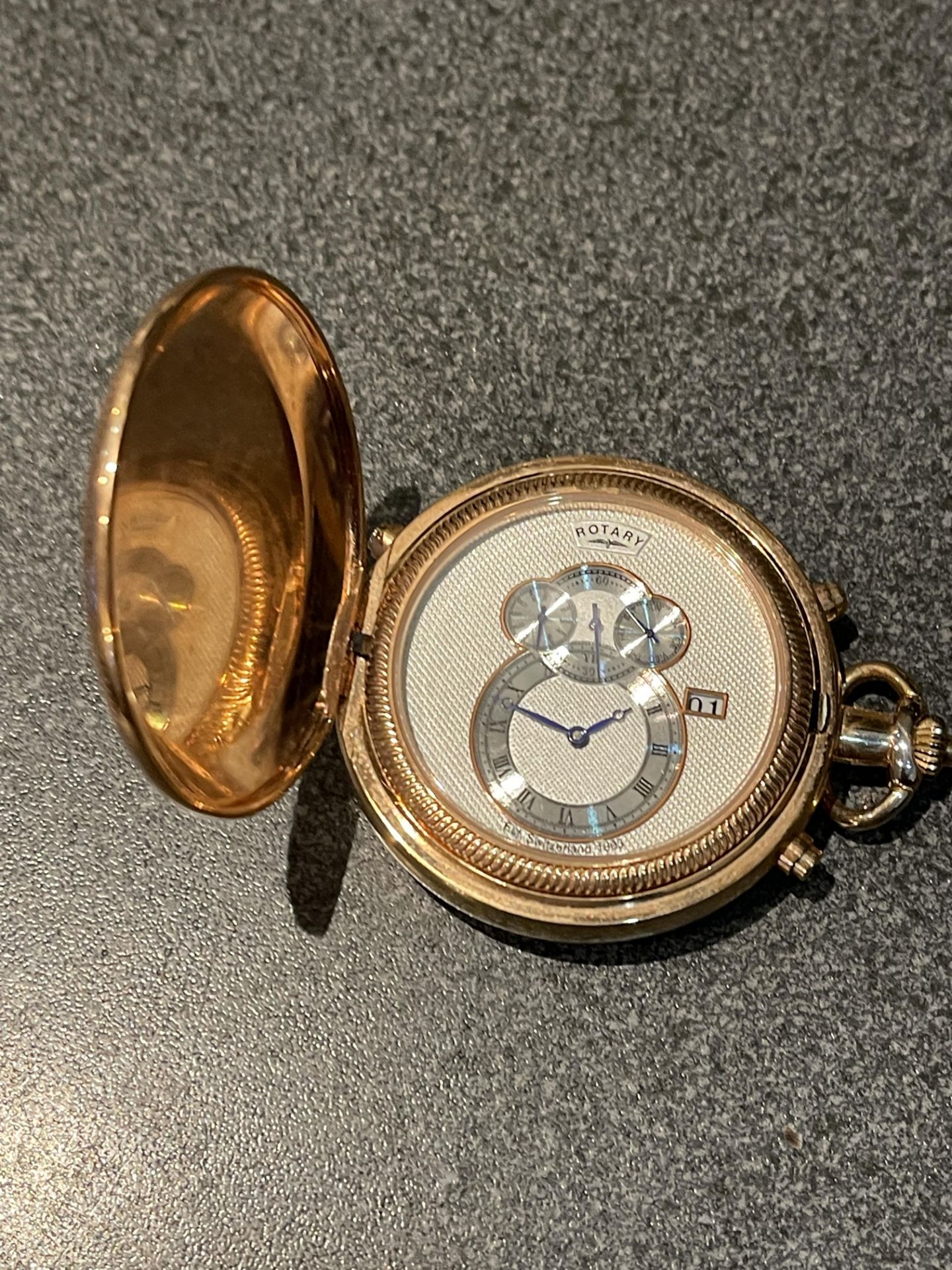 Rotary pocket watch automatic working