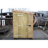 7x5 Ex-display superior pent shed with security door, Standard 16mm Nominal Cladding RRP£ 960