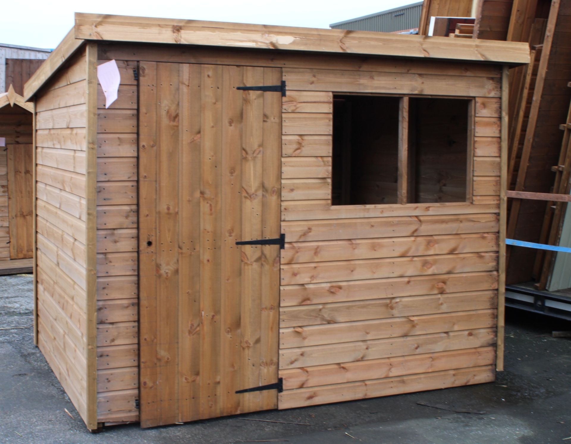 8x6 standard pent shed with extra windows in the rear, Standard 16mm Nominal Cladding - Image 2 of 3