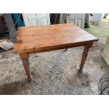 Four foot by three-foot Victorian pine table