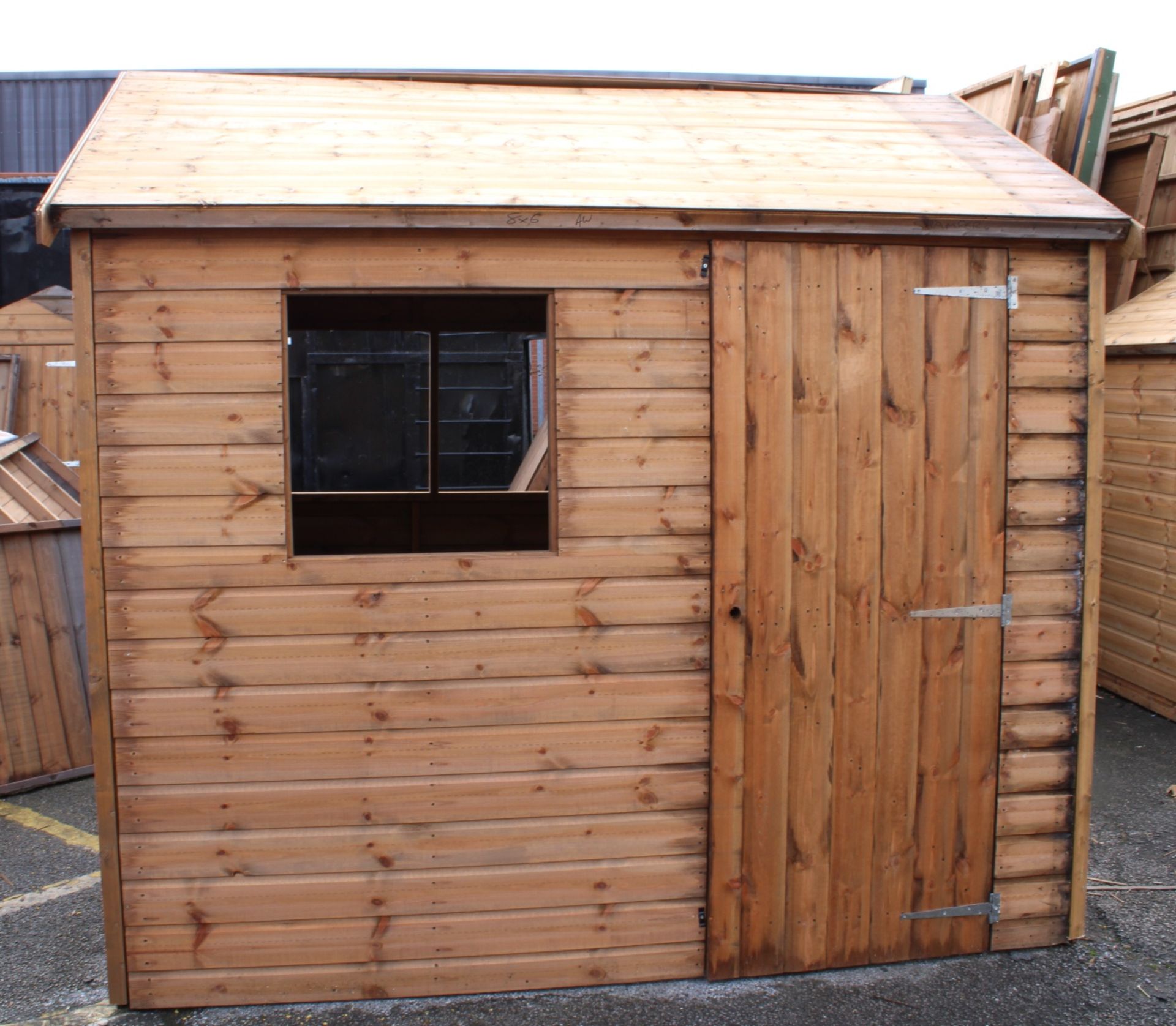 8x6 superior standard apex shed, Standard 16mm Nominal Cladding RRP£1073 - Image 2 of 3