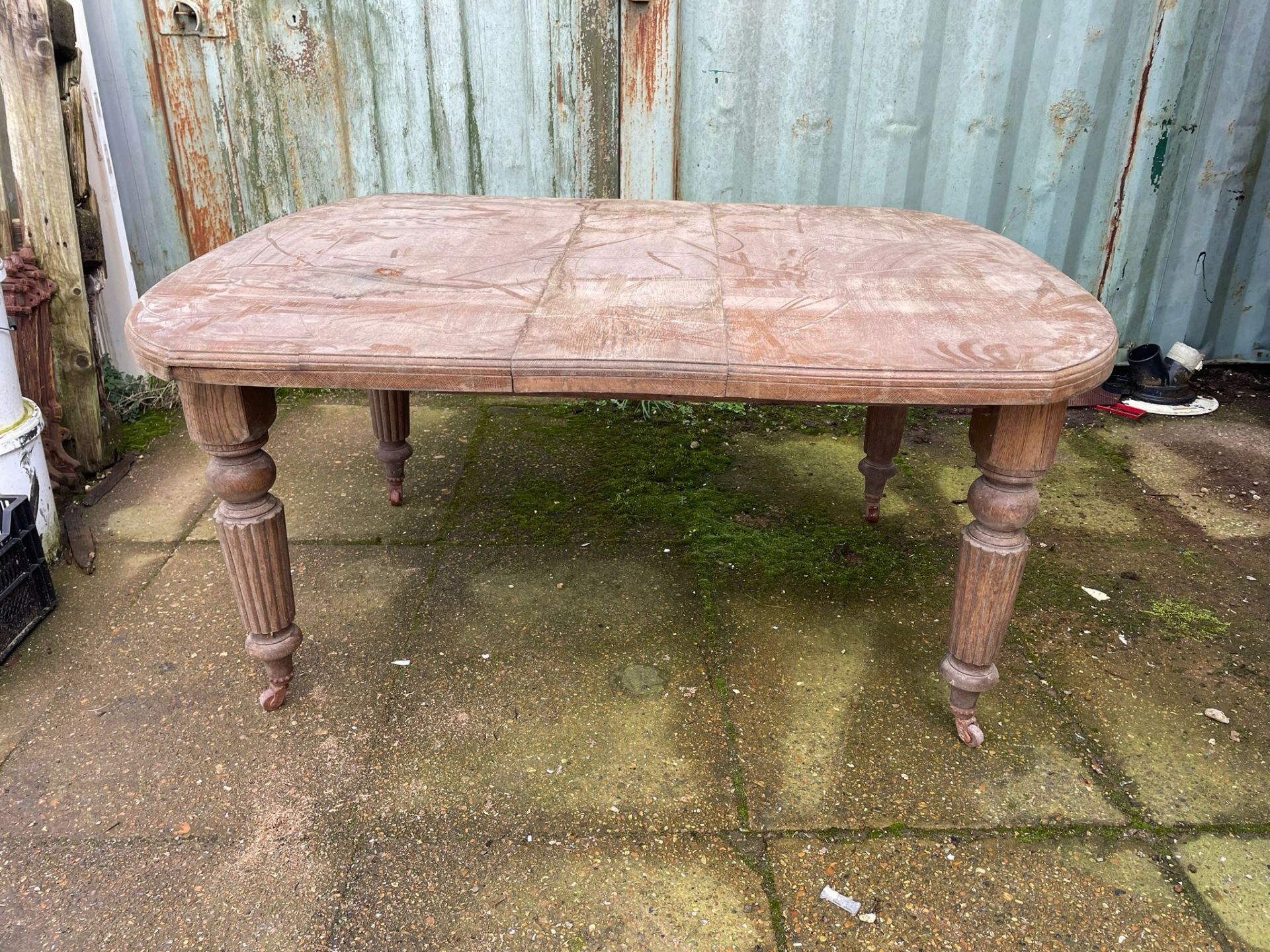 5 foot by 4 foot Edwardian drawer leaf table - Image 3 of 4