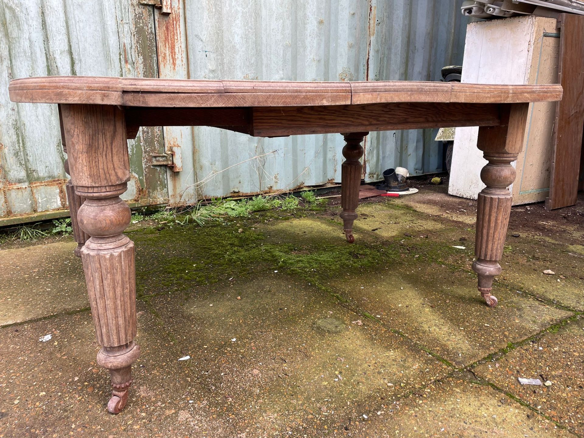 5 foot by 4 foot Edwardian drawer leaf table - Image 4 of 4